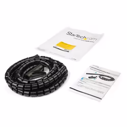 StarTech.com Gaine spirale range-câble Noir - 2,5 m - Diamètre de 25 mm - Vue supplémentaire 7