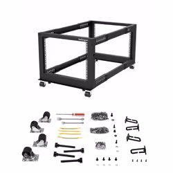 StarTech.com Rack Serveur Mobile 8U à 4 Montants, Rack Réseau 19" avec Roulettes, Rack Roulant avec Profondeur Ajustable pour PC/AV/Données/Équipement IT - Roulettes, Pieds de Nivellement ou Montage au Sol - Vue supplémentaire 6