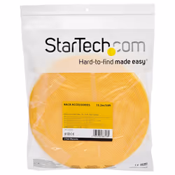 StarTech.com Ruban Auto Agrippant - Rouleau de 7,6 m pour Gestion de Câbles - Ruban Auto-Agrippant - Attaches Câble Ajustables - Sangles de Gestion de Câbles Auto-agrippantes et Réutilisables - Jaune - Vue supplémentaire 4