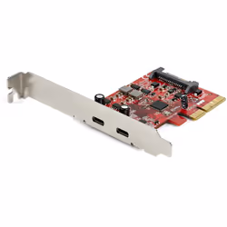 StarTech.com Carte PCI Express USB 3.1 à 2 ports USB-C - USB 3.2 Gen 2 jusqu'à 10 Gbps, PCIe, USB 3.2 Gen 1 (3.1 Gen 1), Haut ...