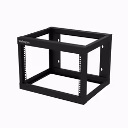 StarTech.com Rack Réseau Mural 6U à 2 Montants, Rack Serveur 19" à Cadre Ouvert, Profondeur 18", Rack de Données Mural pour I ...