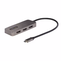 StarTech.com Hub USB-C MST à 3 Ports - Adaptateur Multi-Écrans USB C vers 3x HDMI pour PC Portable - Splitter Triple HDMI Jusqu'à 4K 60Hz avec DP 1.4 Alt Mode &amp; DSC - Hub Thunderbolt 3 vers HDMI avec Câble de 30cm