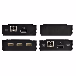 StarTech.com Extendeur KVM 4K HDMI sur Fibre Optique - Extender Commutateur Console KVM HDMI Video & USB - jusqu'à 300m (MultiMode) - 2 Modules 10G MMF SFP+ - Kit d'Extension KVM (TX/RX) - Vue supplémentaire 4