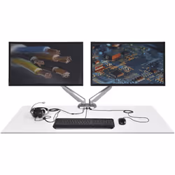 StarTech.com Double bras pour écrans PC - Double affichage - Avec 2x USB passthrough et 3,5 mm audio - Pour moniteurs VESA de 38 cm à 81 cm - Vue supplémentaire 4