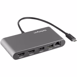 StarTech.com Mini Dock Thunderbolt 3 - Station d'Accueil Portable pour Deux Écrans avec HDMI 4K 60Hz, 2 x Hub USB-A (3.0/2.0), GbE - Câble de 28 cm - Adaptateur Multiport TB3 - Mac/Windows - Vue supplémentaire 4