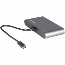 StarTech.com Mini Station d'Accueil Thunderbolt 3 - Dock Portable pour Deux Écrans avec DP 4K 60Hz, 1x hub USB-A (USB 3.0/5 Gbps), GbE - Câble de 28 cm - Adaptateur Multiport TB3 - Mac/Windows