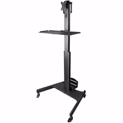 StarTech.com Pupitre de Travail Mobile avec Support Écran - Support pour Tour PC et Clavier - Chariot Ordinateur Ergonomique  ...