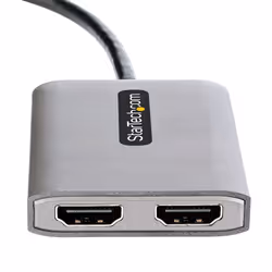 StarTech.com Adaptateur USB-C vers Double HDMI, Hub USB Type-C Multi-Moniteur MST, Double Écran HDMI 4K 60Hz pour Ordinateur Portable Extender / Splitter, HDR, Câble Intégré Extra-Long - Windows Uniquement