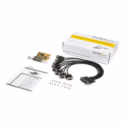 StarTech.com Carte PCI Express à 8 Ports Série RS232 - Adaptateur PCIe Série avec UART 16C1050 - Carte Contrôleur Multiport Série DB9 - Protection de Surcharge 15kV - Win & Linux - Vue supplémentaire 6