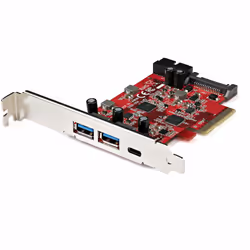StarTech.com Carte PCI Express USB 5 Ports - Carte PCIe USB 3.2 Gen 2 (10Gbps) avec 1x USB-C & 2x USB-A - 1x IDC 2 Ports ...