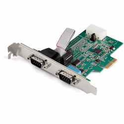 StarTech.com Carte adaptateur PCI Express vers serie RS232 - 2 ports - 16950 UART - Cache FIFO de 256 octets - ASIX AX99100 - ...