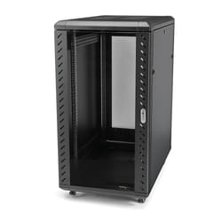 StarTech.com Baie Informatique 19 pouces 32U - Profondeur Réglable 6-32" - Emballage Compact - Baie Serveur Vitrée 4 Colonnes Vérouillable Sur Roulettes pour Matériel Réseau/Data/AV - Capacité 800kg