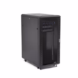 StarTech.com Baie Informatique 19 pouces 32U - Profondeur Réglable 6-32" - Emballage Compact - Baie Serveur Vitrée 4 Colonnes Vérouillable Sur Roulettes pour Matériel Réseau/Data/AV - Capacité 800kg