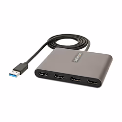 StarTech.com Adaptateur USB 3.0 vers 4x HDMI - Carte Vidéo & Graphique Externe - Convertisseur USB Type-A vers Quadruple ...