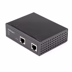StarTech.com Injecteur PoE Gigabit Industriel - Haute Vitesse/Haute Puissance 90W - 802.3bt PoE++ 48V-56V CC DIN Rail - Injec ...