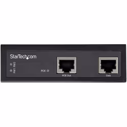 StarTech.com Injecteur PoE Gigabit Industriel - Haute Vitesse/Haute Puissance 90W - 802.3bt PoE++ 48V-56V CC DIN Rail - Injecteur Durable UPoE/Ultra Power Over Ethernet | -40 à +75°C