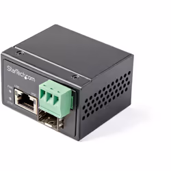StarTech.com Convertisseur Fibre RJ45 PoE+ Industriel 30W - SFP vers RJ45 - Gigabit Fibre Optique Mono Mode/Multi Mode vers C ...