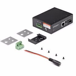 StarTech.com Convertisseur Fibre RJ45 Industriel - 1Gbps SFP vers Réseau Ethernet/Cat6 - Gigabit Fibre Optique Mono Mode/Multi Mode vers Cuivre - 12-56V CC - IP-30/ -40 à +75°C - Vue supplémentaire 5