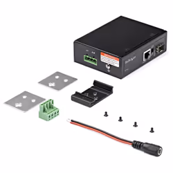 StarTech.com Convertisseur Fibre RJ45 PoE+ Industriel 60W - SFP vers RJ45 - Gigabit Fibre Optique Mono Mode/Multi Mode vers Cuivre - Mini Boîtier IP-30 Durable / -40 à +75°C - Vue supplémentaire 5