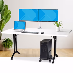 StarTech.com Support Mobile pour Unité Centrale, Support Mobile pour Unité Centrale PC à Roulettes, Charge Maximale de 21kg, Chariot à Roulettes pour Ordinateur de Bureau, Chariot en Acier, Support Réglable - Vue supplémentaire 9