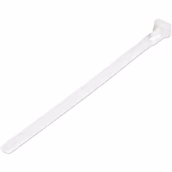 StarTech.com Colliers de Serrage Réutilisables 15 cm Blancs - Largeur 7 mm - Diam. faisceau 35 mm - Résistance traction 22 kg ...