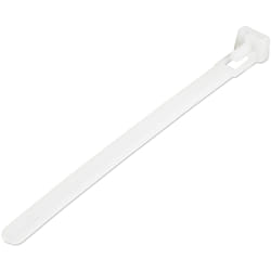 StarTech.com Colliers de Serrage Réutilisables 12 cm Blancs - Largeur 7 mm - Diam. faisceau 30 mm - Résistance traction 22 kg - Colson nylon détachable - Intérieur/extérieur - Homologués 94V-2/UL - 100 pcs