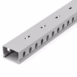 StarTech.com Chemin de Câbles PVC avec Couvercle - 38mm W x 25mm H - Longueur 2m - Slots Parallels 8mm, Goulotte Cache Câble Murale Câble Réseau PVC, max. 20 câbles, Homologué UL