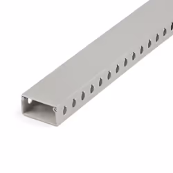 StarTech.com Chemin de Câbles PVC avec Couvercle - 50mm W x 25mm H - Longueur 2m - Slots Parallels 8mm, Goulotte Cache Câble ...