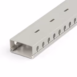 StarTech.com Chemin de Câbles PVC avec Couvercle - 50mm W x 25mm H - Longueur 2m - Slots Parallels 8mm, Goulotte Cache Câble Murale Câble Réseau PVC, max. 20 câbles, Homologué UL