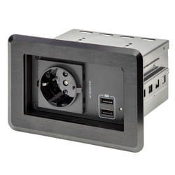 StarTech.com Boîtier prise électrique pour table de conférence - 1 x CA et 2 x USB-A