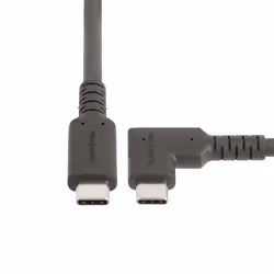 StarTech.com Câble USB-C Robuste à Angle Droit de 1m, USB 3.2 Gen 2 (10 Gbps), Cordon de Transfert de Données USB-C à C Complet - Mode Alt DP 4K 60Hz, 100W Power Delivery - Câble USB Type-C à 90 Degrés/Coudé - Vue supplémentaire 4