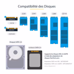 StarTech.com Duplicateur et effaceur autonome M.2 SATA & M.2 NVMe - Cloneur/effaceur HDD/SSD M.2 PCIe AHCI/NVMe, M.2 SATA, 2.5/3.5" SATA - Effaceur/duplicateur de disque dur externe, TAA - Vue supplémentaire 10