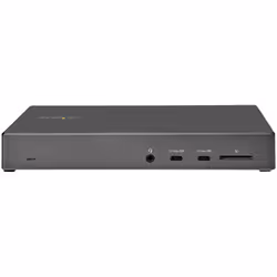 StarTech.com Dock USB-C - Station d'accueil USB Type C Triple Écrans 4K - Alimentation 100W - DP 1.4 Alt Mode & DSC, 2x DisplayPort 1.4/HDMI 2.0 - 6xUSB (2x 10Gbps) - Windows/Chrome