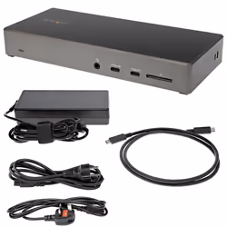 StarTech.com Dock USB-C - Station d'accueil USB Type C Triple Écrans 4K - Alimentation 100W - DP 1.4 Alt Mode & DSC, 2x DisplayPort 1.4/HDMI 2.0 - 6xUSB (2x 10Gbps) - Windows/Chrome - Vue supplémentaire 8