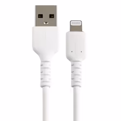 StarTech.com Câble USB-A vers Lightning Blanc Robuste 30cm - Câble de Charge/Synchronisation de Type A vers Lightning en Fibre Aramide - iPad/iPhone 12 - Certifié Apple MFi