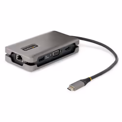 StarTech.com Adaptateur Multiport USB-C - 4K60Hz HDMI/VGA - Hub USB 3 Ports - 100W Power Delivery Pass-Through, GbE, Mini Sta ...