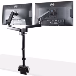 StarTech.com Support Double Écran PC - Bras Double Moniteur VESA - 32" 8kg - Empilables Verticalement - Porte 2 Écrans Hauteur Réglable/Articulé - Fixation Pince/œillet - Vue supplémentaire 4