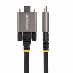StarTech.com Câble USB C 10Gbps 50cm à Verouillage par Vis Latérale - Câble USB 3.1/3.2 Gen 2 Type-C - 100W/5A Power Delivery, DP Alt Mode, Cordon USB-C à Double Vis de Fixation - Charge/Synchronisation