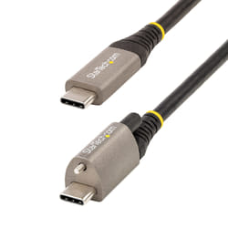 StarTech.com Câble USB C 10Gbps 50cm à Verouillage par Vis Supérieure - Câble USB 3.1/3.2 Gen 2 Type-C - 100W/5A Power Delivery, DP Alt Mode, Cordon USB-C à Vis Unique - Charge/Synchronisation