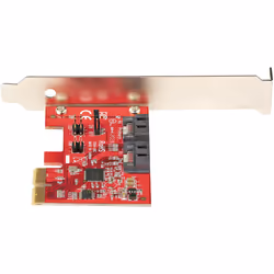 StarTech.com Carte PCI Express SATA 2 ports - Carte Contrôleur PCIe SATA - 6Gbps - ASM1166 SATA-Raid - Convertisseur PCI Express 2.0 vers SATA - Connecteurs SATA Empilés - Carte d'Extension SATA - Vue supplémentaire 4