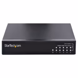 StarTech.com Commutateur 2.5G non géré - Commutateur Gigabit à 5 ports - Commutateur Ethernet 2.5GBASE-T non géré - Répartiteur Ethernet - Rail Din ou montage mural - Multi-Gigabit - Auto-MDIX - 9K Jumbo