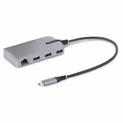 StarTech.com Hub USB-C à 3 Ports - 3x Ports USB-A, Gigabit Ethernet RJ45, USB 3.0 5Gbps, Alimentation par Bus - Hub USB Type- ...