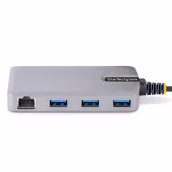 StarTech.com Hub USB-C à 3 Ports - 3x Ports USB-A, Gigabit Ethernet RJ45, USB 3.0 5Gbps, Alimentation par Bus - Hub USB Type-C avec Câble de 30 cm - Adaptateur Ethernet USB C - Mini Hub USB-C pour PC Portable