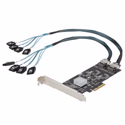 StarTech.com Carte Contrôleur SATA PCIe 8 ports - Carte Extension SATA PCI Express 6Gbps avec 4 Contrôleurs Hôte - Carte SATA ...