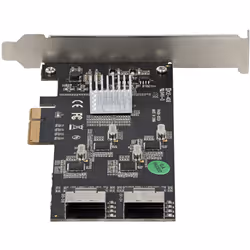 StarTech.com Carte Contrôleur SATA PCIe 8 ports - Carte Extension SATA PCI Express 6Gbps avec 4 Contrôleurs Hôte - Carte SATA PCIe - PCI-e x4 Gen 2 vers SATA III - SATA HDD/SSD - Vue supplémentaire 5