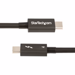 StarTech.com Câble Thunderbolt 4 de 50cm - 40Gbps - 100W Power Delivery - Vidéo 4K/8K - Cordon Thunderbolt Certifié par Intel - Compatible avec USB 4/Thunderbolt 3/USB 3.2/USB Type-C/DisplayPort