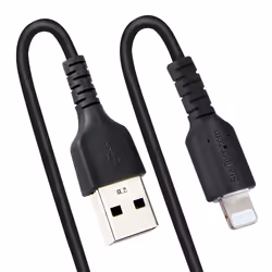 StarTech.com Câble USB vers Lightning de 1m - Certifié Mfi - Adaptateur USB Lightning Noir, Gaine durable en TPE - Cordon Chargeur Iphone/Lightning Spiralé en Fibre Aramide - Câble USB pour Iphone Très Résistant - Vue supplémentaire 5