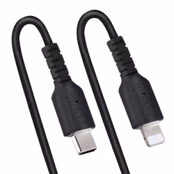 StarTech.com Câble USB-C vers Lightning de 1m - Adaptateur USB C vers Lightning Noir Certifié Mfi, Gaine Durable en TPE - Câble USB Type-C vers Lightning - Chargeur USB-C vers Iphone/lightning Très Résistant - Vue supplémentaire 5