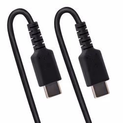 StarTech.com Câble de Charge USB-C de 50cm - Adaptateur USB-C vers USB-C Enroulé à Usage Intesif - Câble Thunderbolt 3 en Fibre Aramide Robuste - Cordon USB-C vers USB-C M/M - Chargeur USB-C Noir - Vue supplémentaire 4