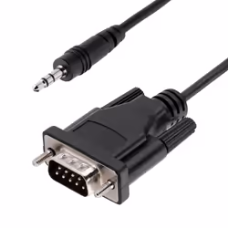 StarTech.com Câble Série DB9 vers 3.5mm de 1m - Câble RS232 DB9 Mâle à 3.5mm - Adaptateur Série DB9 à 3.5mm pour le Calibrage ...